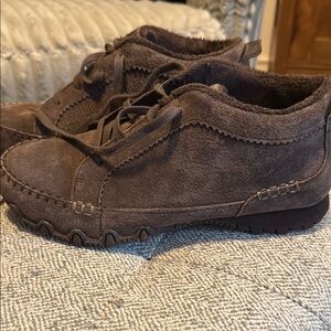 Brown Suede Skechers